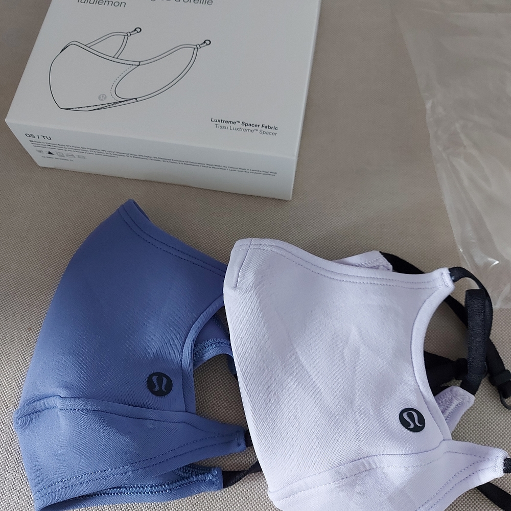 Lululemon ear loop masks x 2 BNWOT